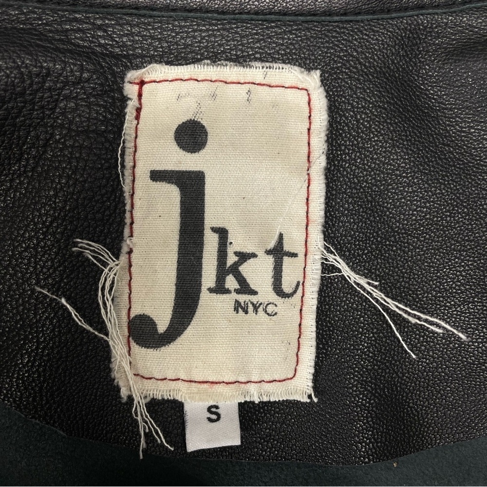 Jakett Alexa Washed Leather Jacket Black Shimmer Size Small - Picture 15 of 16
